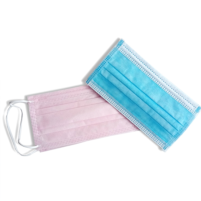 Mascarilla desechable con gancho para la oreja de 3 capas con clip nasal ajustable